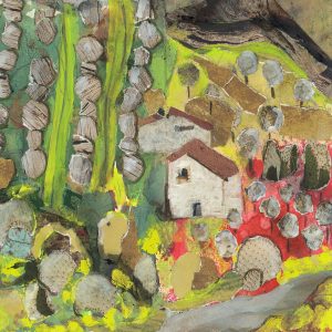 Hill, Path and Houses, Italy